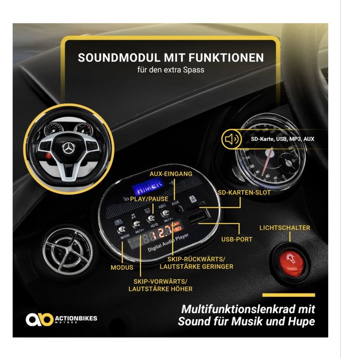 Дитячий електромобіль Mercedes-Benz GLA45 AMG кабріолет