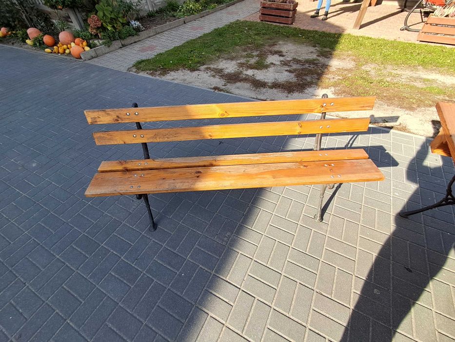 Zestaw ogrodowy drewniano-stelazowy