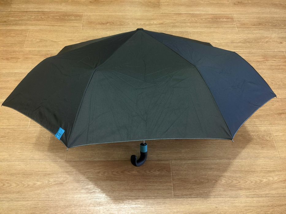 Новый стильный мужской зонт чёрного цвета Clima Bisetti полный автомат