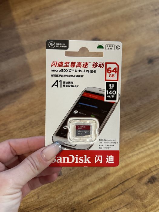 Карта памʼяті 64 гб сандіск sandisk ultra class 10