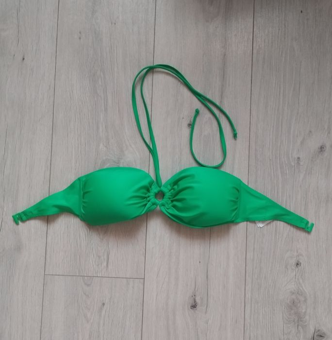 Esmara Zielony stanik biustonosz wiązany na szyi strój kąpielowy S