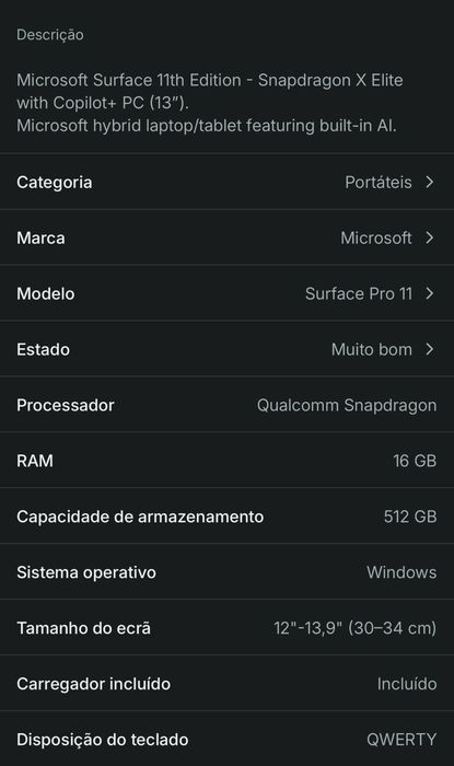 Microsoft Surface Pro 11th (13”)