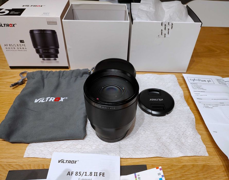 Obiektyw VILTROX AF 85mm F1.8 STM MK II FE Sony E jak nowy