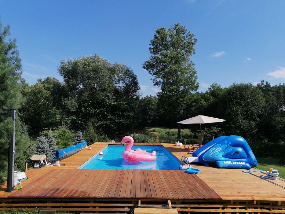Domek letniskowy nad rzeką  Warta  z  podgrzewanym basenem