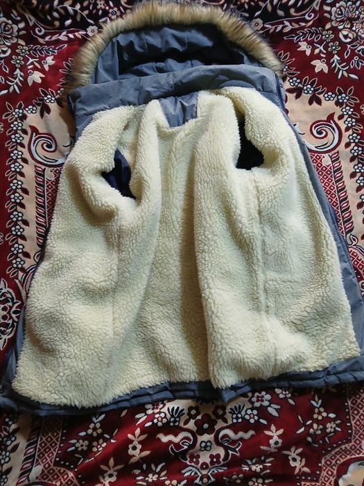 Зимняя куртка / парка в стиле Puma x Porsche, тёплая, с мехом