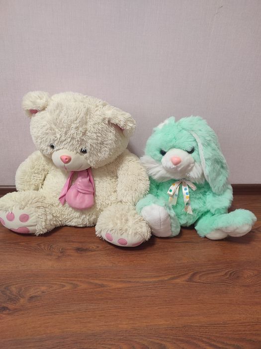 Ведмідь Тедді. Заєць. Велика м'яка іграшка.