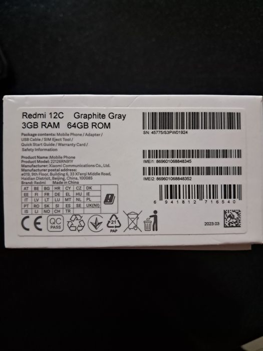 Redmi 12 C 64gb Graphite Gray