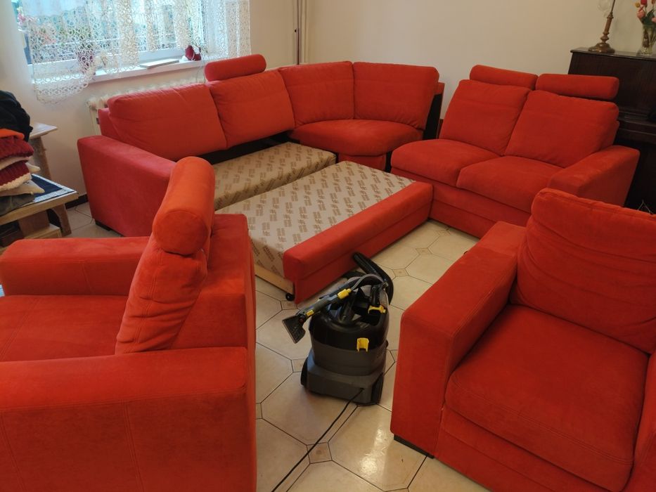 Prania kanap, narożników, krzeseł, wykładzin