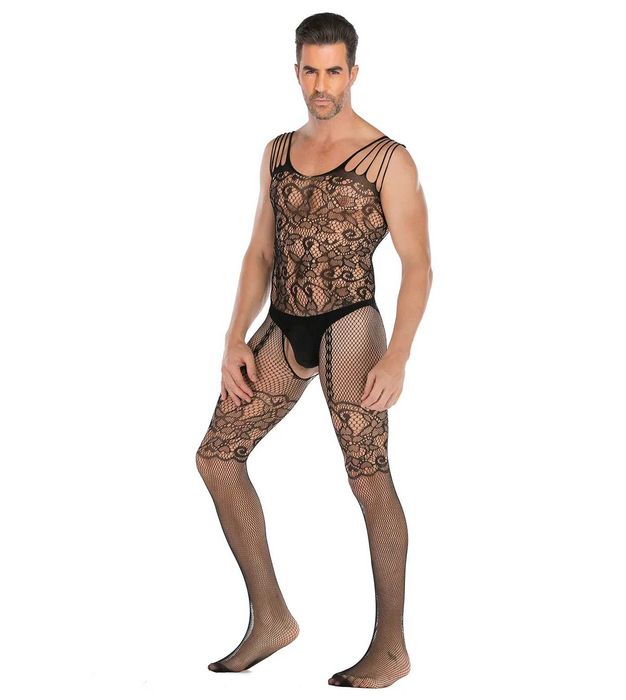 MĘSKA seksowna bielizna erotyczna bodystocking komplet