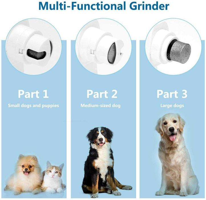 Moedor e aparador de unhas de cão/gato  de pêlos 2 em 1