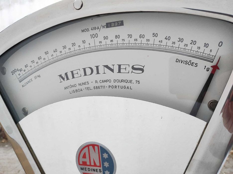Balança antiga mercearia Medines 418-A inox max 20 kg vintage retro