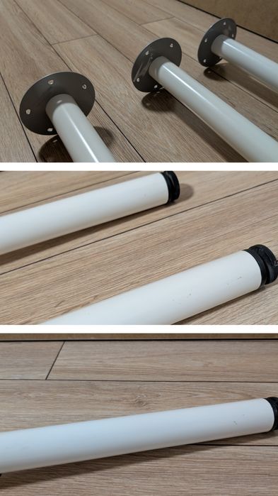 LAGKAPTEN,  200x60 cm z 3 nogami w komplecie
Blat, biały, 
Blat, biały