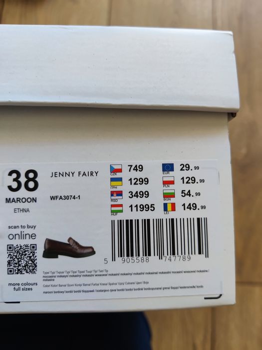 Półbuty Loafersy damskie nowe