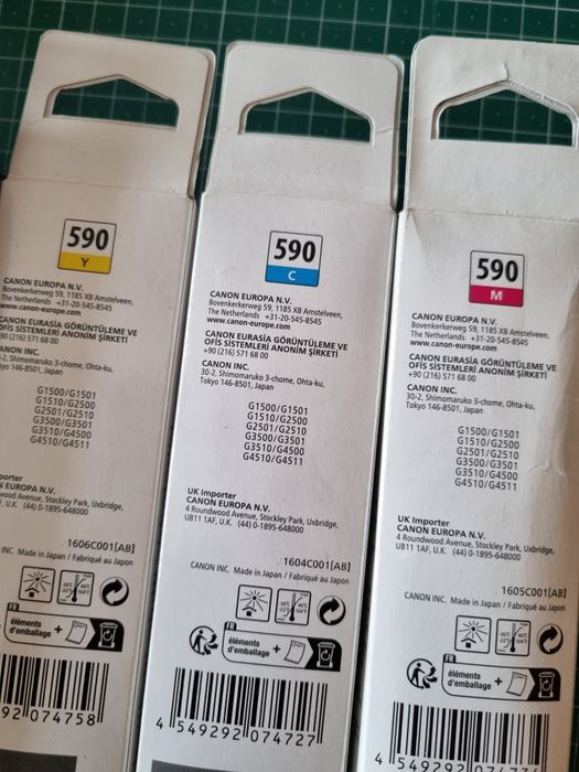Pack 4 tinteiros canon eco tank 590