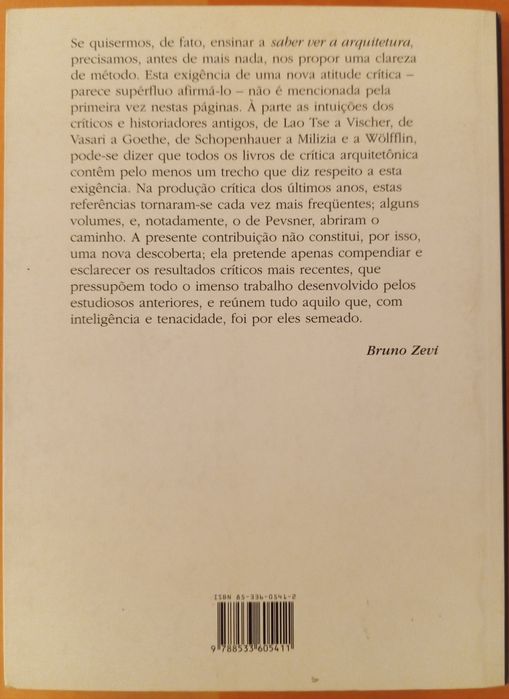 Livro de Arquitetura - Saber ver a arquitetura