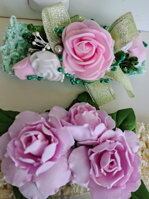 Набір пов'язок прикрас на голову дівчинці до 1-2 рочків корона квіти