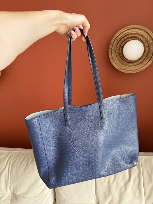 Versace Versus шкіряний шопер, синій