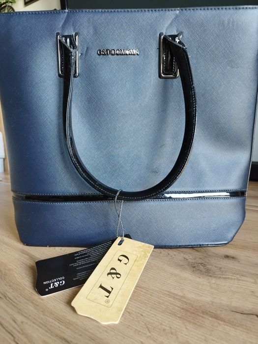 Torebka duża A4 granat nowa G&T Collection