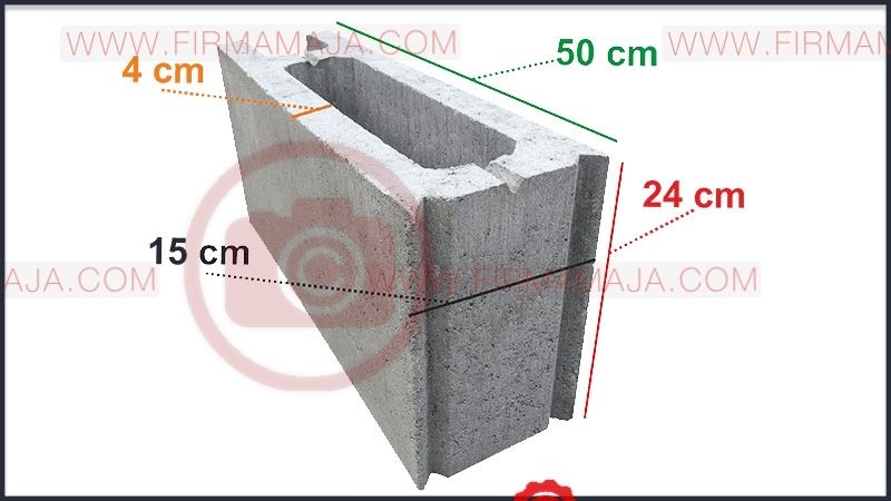 Pustak szalunkowy 50x24x15 cm dostawa cała Polska