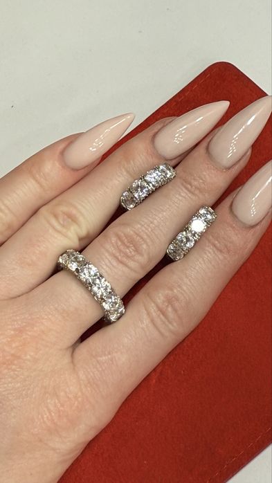 Tiffany серьги кольцо бриллианты діаманти комплект