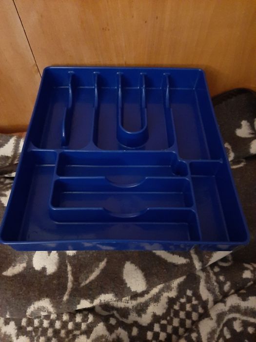 Tabuleiro Talheres Azul Grande