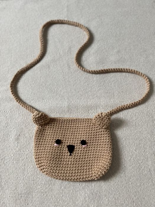 Mała torebka z motywem misia handmade