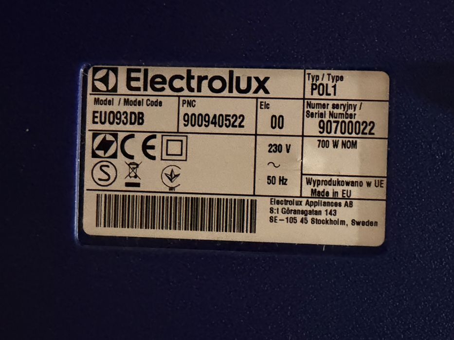 cichy odkurzacz Electrolux UltraOne EU093DB 700W