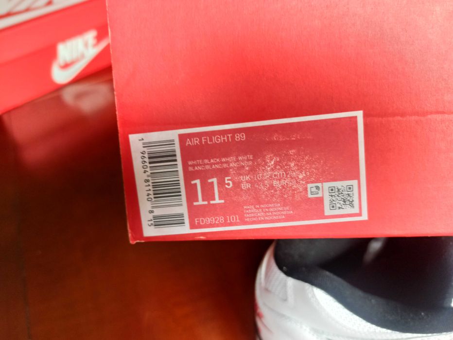 ( r. 45,5) Nike Air Flight 89 Black White Red FD9928, 101