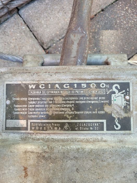 Wyciągarka linowa 1500kg