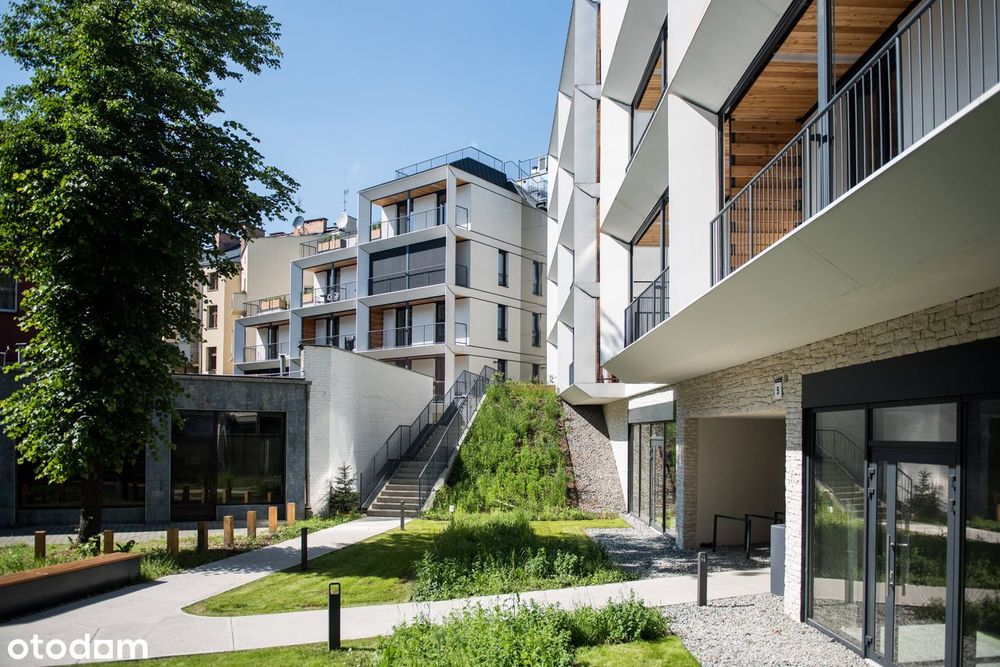 Słoneczna kawalerka na Starym Podgórzu, zielony taras - niski czynsz