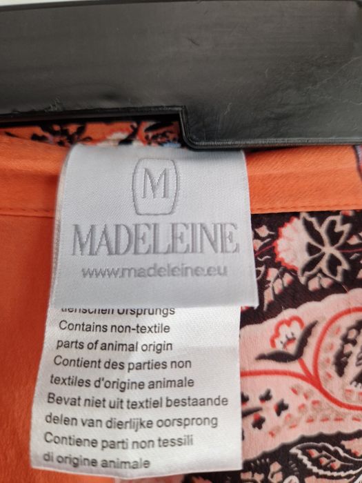 Łososiowa spódnica 100% jedwab Madeleine, r. 38