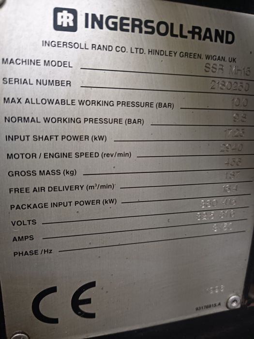 Kompresor Ingersoll rand M15 17,25kw