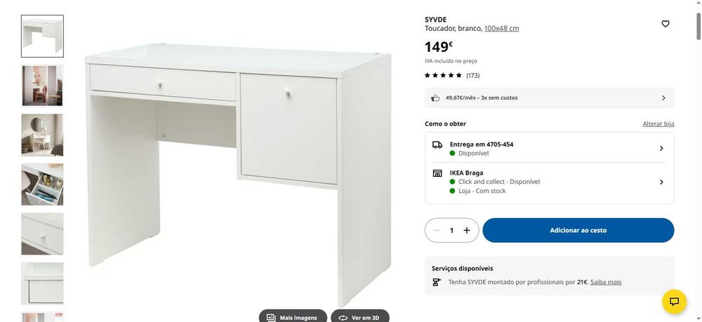 Toucador syvde ikea – bom estado