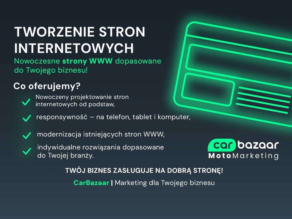 Strony internetowe dla firm - projekt, wdrożenie, optymalizacja