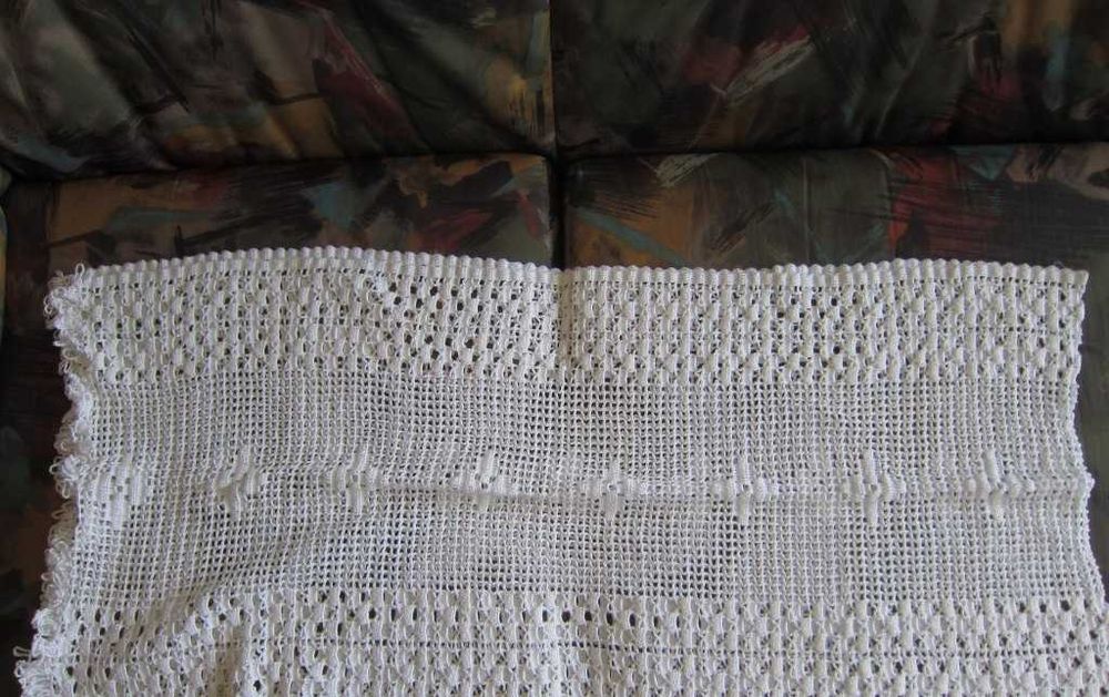 Pano em renda de sala feito à mão 200 x 37 NOVO