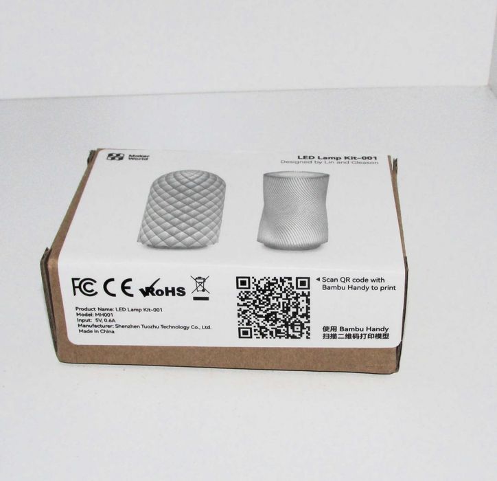 Bambu Handy Maker World Led Lamp Kit-001 NOVO e SELADO