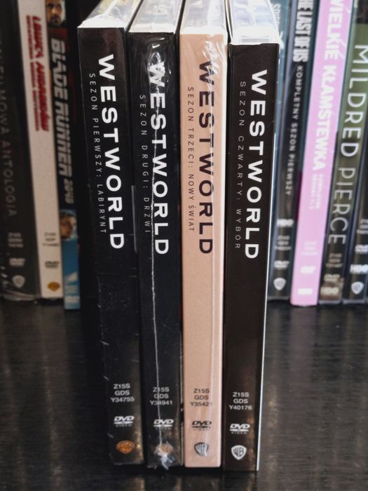 Westworld kolekcja, sezony 1-4 DVD, nowy, folia