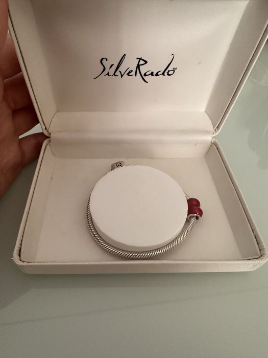 Pulseira silverado com conta