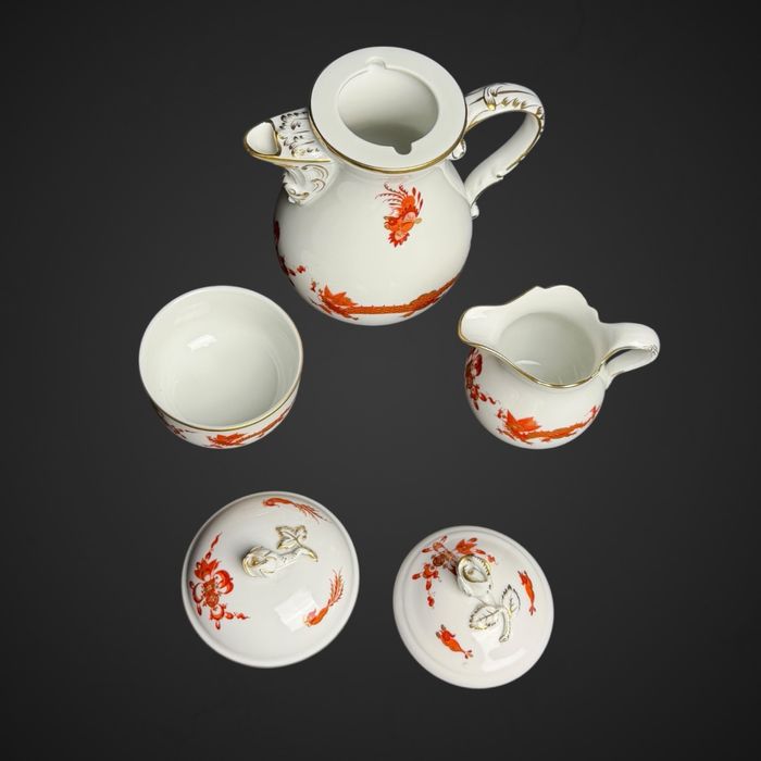 Serwis dla 2 osób miśnia meissen czerwony smok azjatycki B51/101101