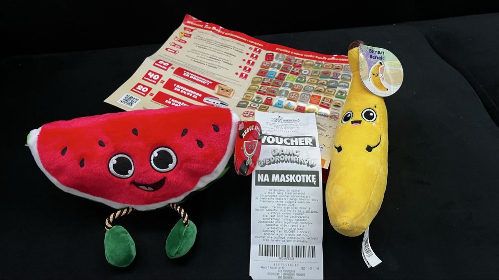Gang biedroniaków - nowe dwie maskotki z metką + naklejki i voutcher