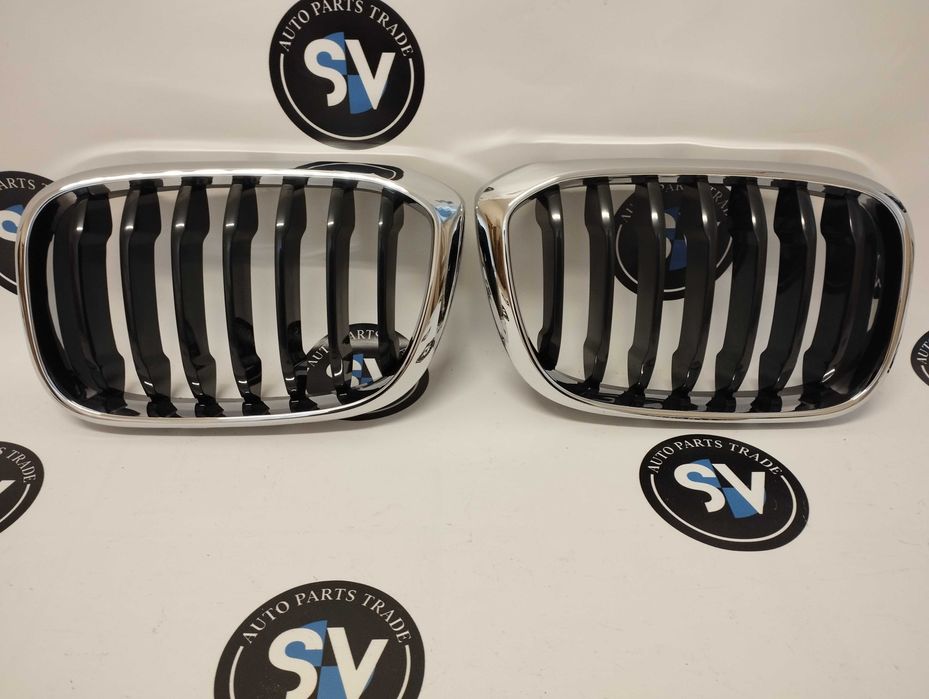 BMW X3 G01 G02 решітка радіатора 51137397466 ноздрі хром чорні глянець 51137397465 до рестайлінг