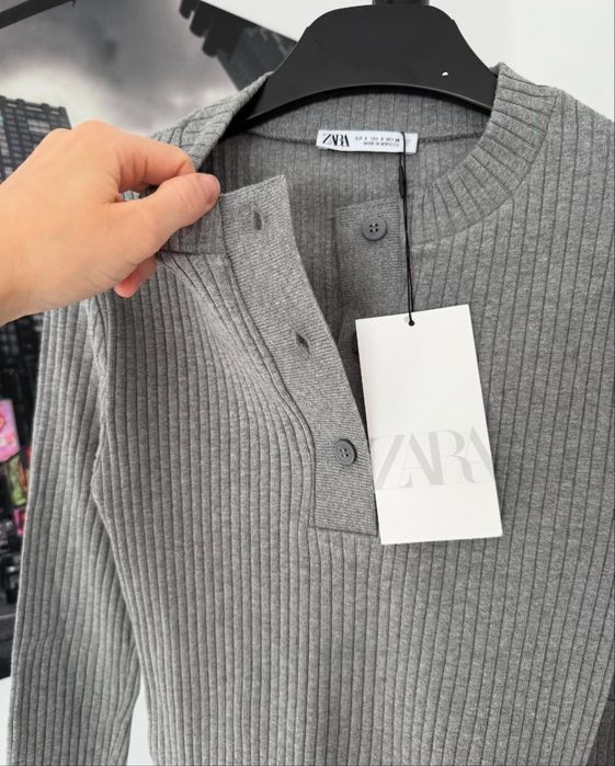 Жіночий костюм кофта і спідниця в рубчик zara