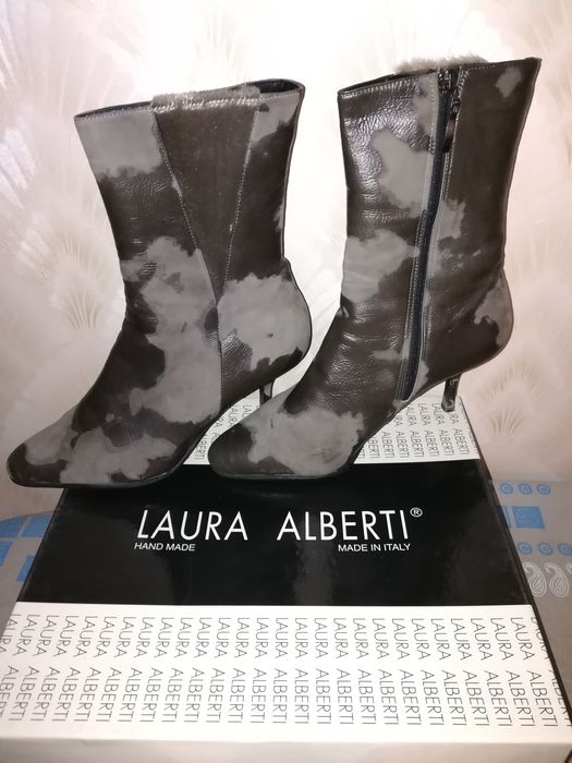 Фірмові італійські зимові чоботи. Натуральні шкіра і заммш, р.38,5