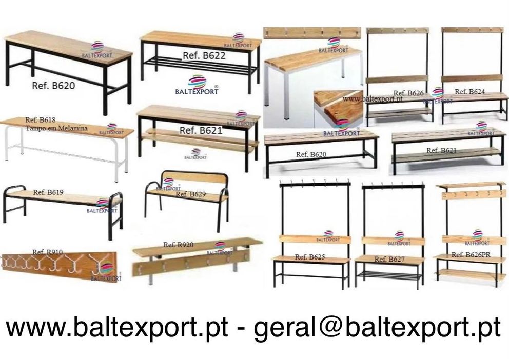 Banco Balneário Corrido Ripas Pinho Compacto Fenólico Para Vestiários