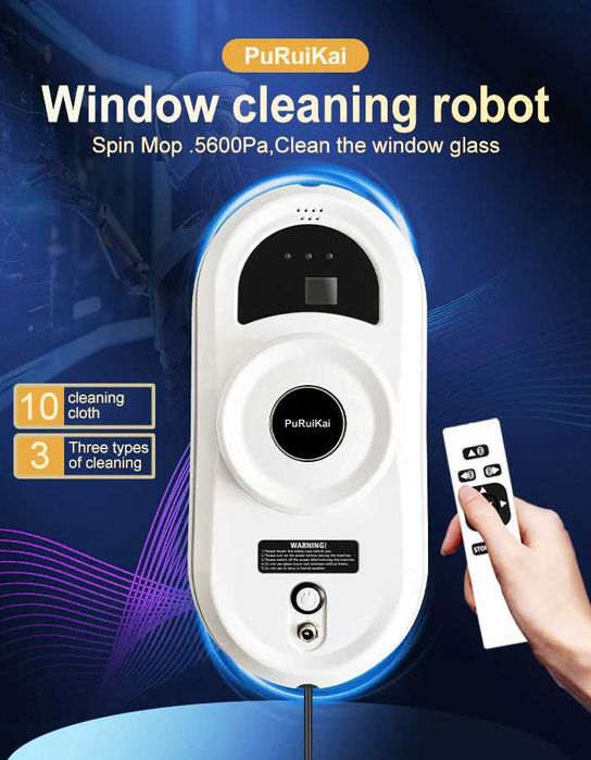 Automatyczny Robot myjący do Mycia Okien, Obrotowy, Myjka do okien