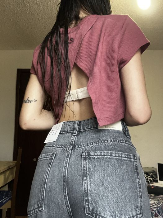 Jeans direitas com brilho