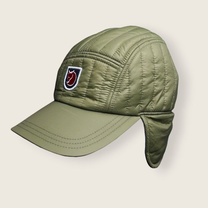 Damska czapka z daszkiem ocieplana z nausznikami khaki Fjällräven Expedition Lätt Cap s/m