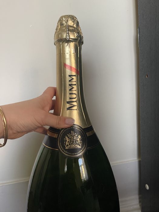Garrafa de champanhe Mumm decorativa
