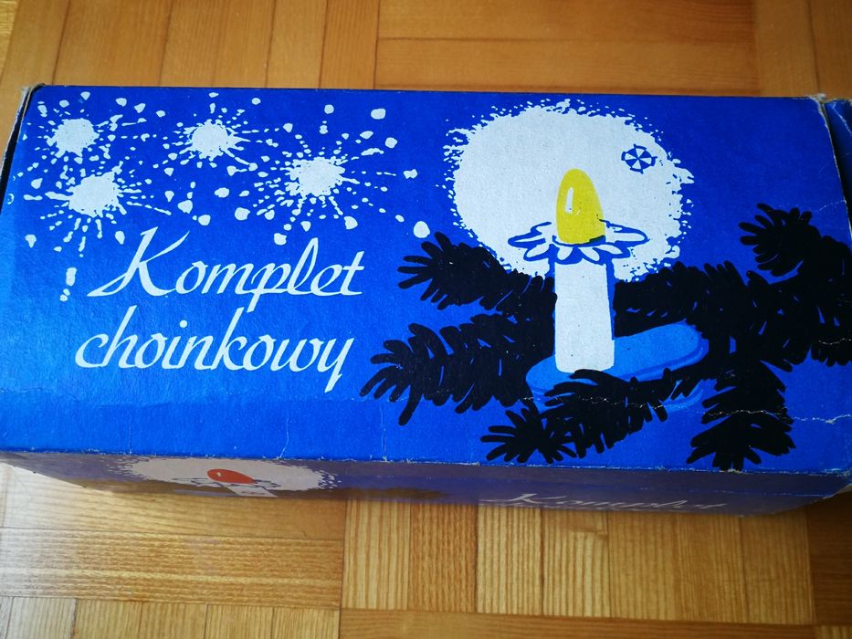 Oświetlenie na choinkę, lampki, świeczki PRL