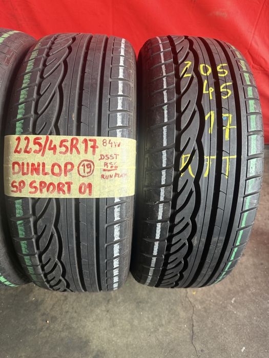 Pneus RFT 205/45/17 Dunlop Todos Iguais Impecaveid